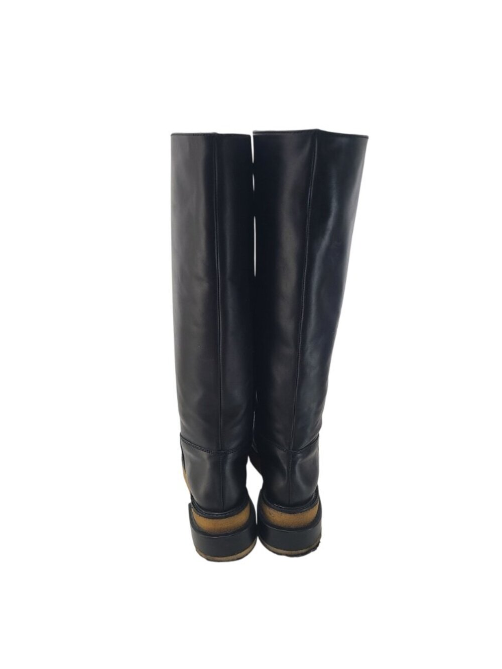 FRAME Black Leather Le Canon Noir Knee High Boots Black Size 11Classic - Picture 6 of 13